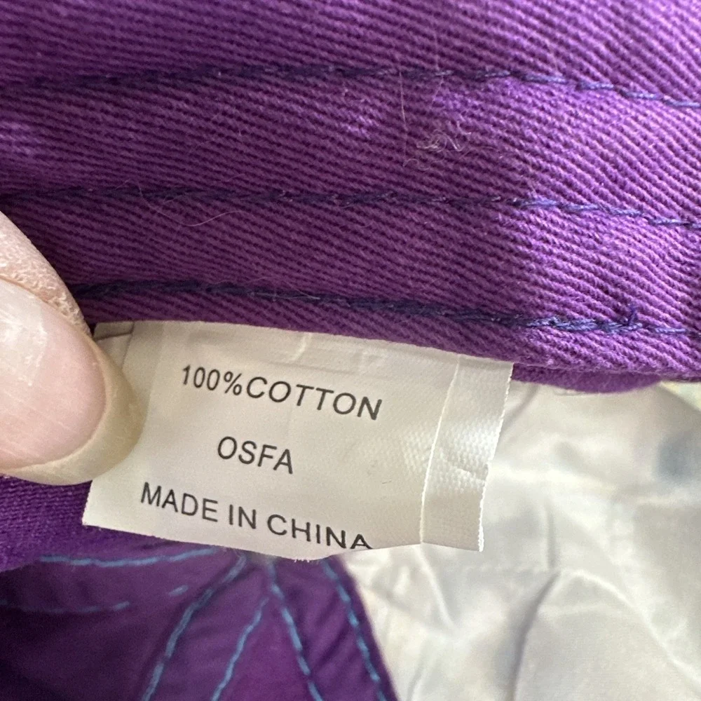 Disney Parks Mickey Mouse Youth Purple Blue Rhinestones Adjustable Ball Cap Hat - Picture 12 of 16